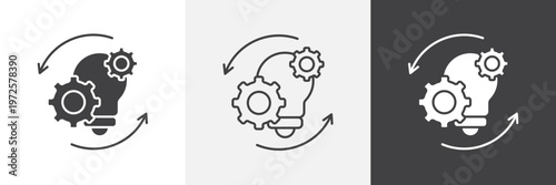 Implementation icon element for design projects and web designs