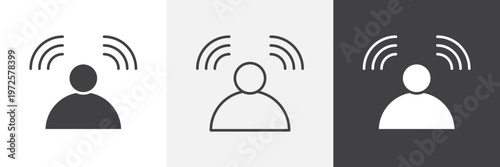 Influencer icon element for design projects and web designs