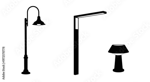 Black Lamps and Lighting Fixtures.