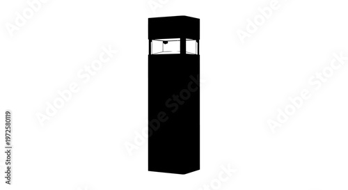 Black Refrigerator Freezer Appliance.