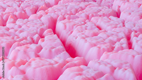 Abstract relief landscape with soft shapes and tactile texture of the material. An unusual surface with smooth curves and hills for a modern design.