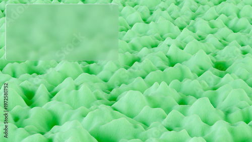 Abstract relief landscape with soft shapes and tactile texture of the material. An unusual surface with smooth curves and hills for a modern design. Glass translucent plate.