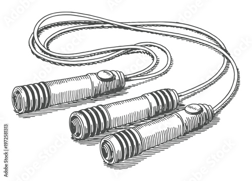 Vintage of a Jump Rope with Two Handles