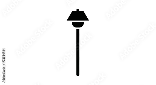 Black Street Lamp Post Icon.