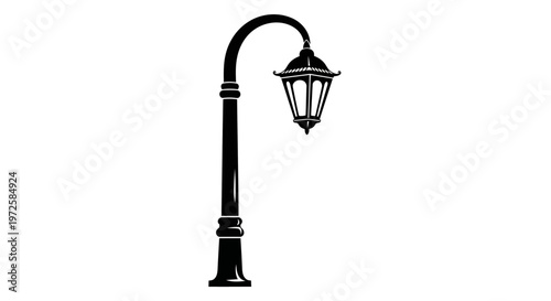Black Street Lamp Post Light Fixture.