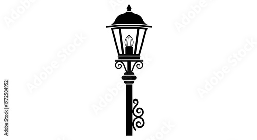 Black Street Lamp Post Light Fixture.