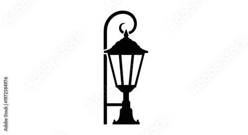 Black Street Lamp Post Light Fixture.