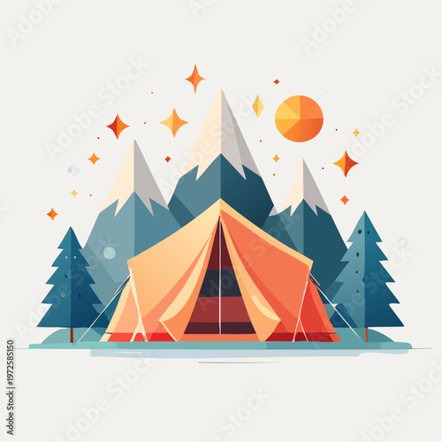 Tente Camping Géométrique
