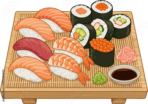 exquisite authentic japanese sushi roll culinary feast