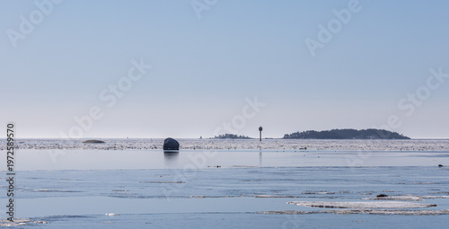 frozen sea in winter