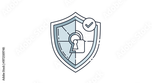 Shield icon representing security and protection against threats with checkmark