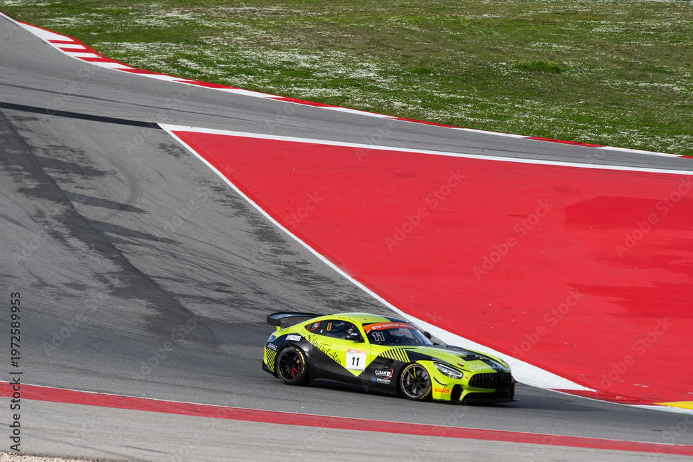 Obraz premium Portimao, Portugal, January 17, 2026 view over racing track Algarve International winter series
