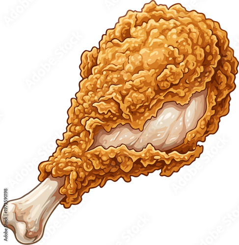mouthwatering crispy golden fried chicken drumstick feast