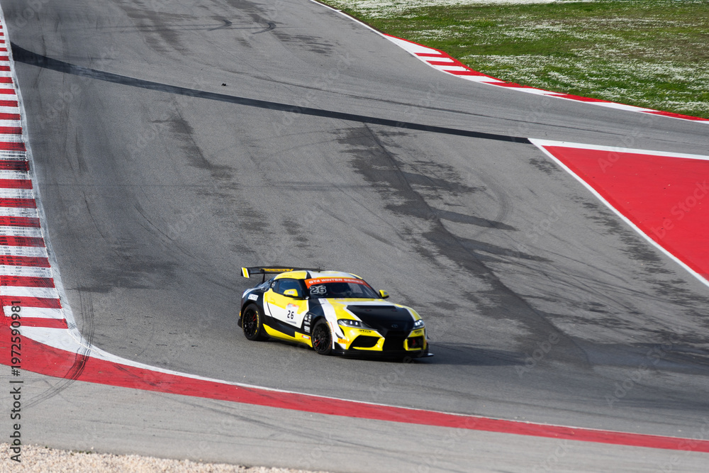 Obraz premium Portimao, Portugal, January 17, 2026 view over racing track Algarve International winter series