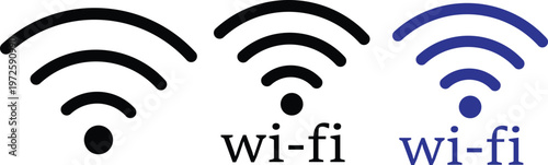 Wifi icon set. Wireless and internet symbols. Network sign. Connection and signal strength designConnection sign

