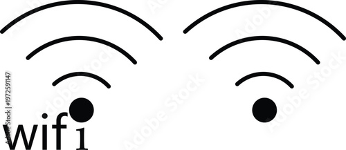 Wireless icon set. Wi-fi and hotspot symbols. Signal sign. Technology and communication design. Digital data and network design
