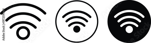 Wifi icon set. Wireless and internet symbols. Network sign. Connection and signal strength designConnection sign
