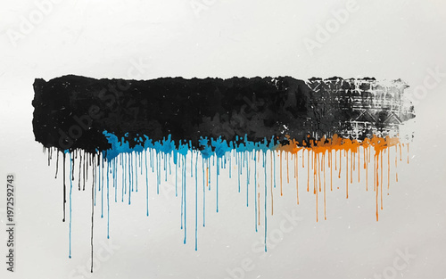 Abstract Colorful Paint Strokes 