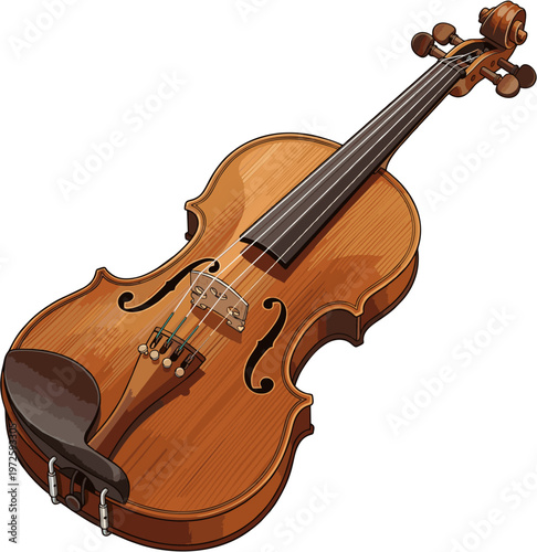 exquisite classic wooden violin of symphonic elegance
