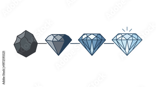 Diamond Transformation From Rough Stone To Sparkling Gem