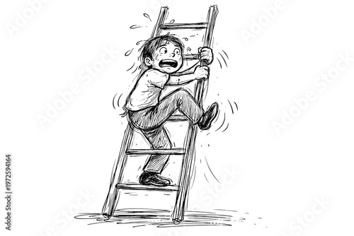 Struggle generation imperfect stuck person lines sketch halfway vector concept icon image