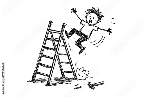 Lines imperfect slipping simple vector person generation image from concept uneven icon