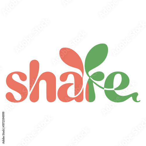 vector illustration of an abstract green leaf