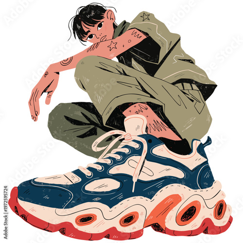 young woman in winter clothes