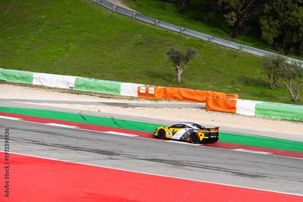 Obraz premium Portimao, Portugal, January 17, 2026 view over racing track Algarve International winter series