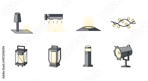 Collection of Various Stage Lights.