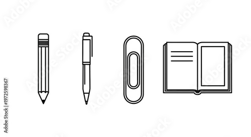 Tableau sur toile Stationery office supplies on white.