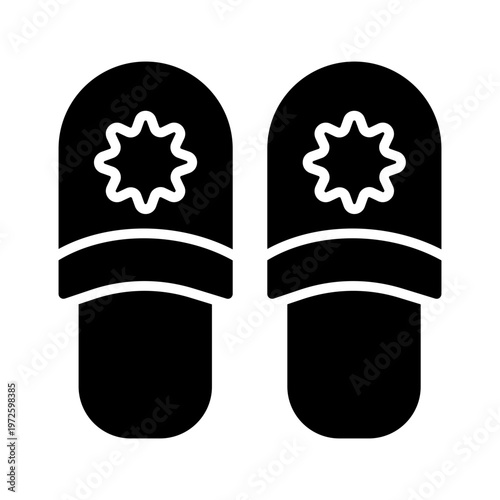 Fuzzy Slippers Vector Icon