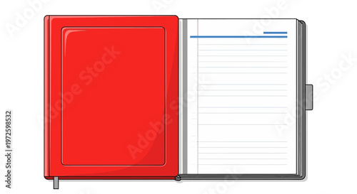 Red Leather Bound Journal Notebook.