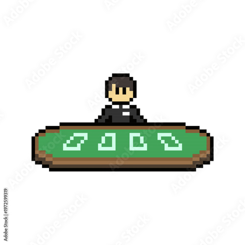 poker tabler dealer pixel art