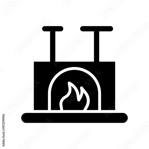 Fireplace Mantel Vector Icon