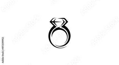 Diamond Ring Icon Silhouette