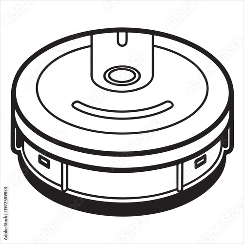 highly detailed robotic vacuum cleaner with charging dock