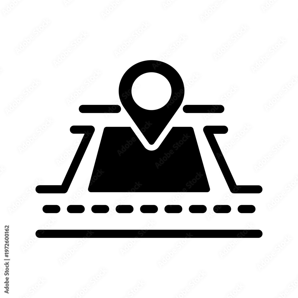 Fototapeta premium Land Navigation Vector Icon