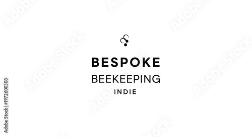 Bespoke Beekeeping Indie Logo Design - Minimalist Bee Icon and Text