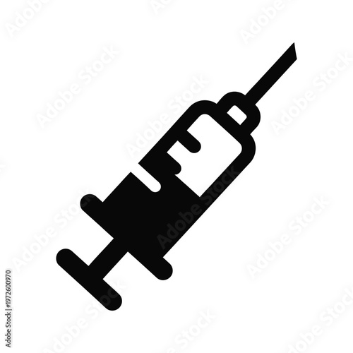 Medical syringe illustration depicting an injection device
