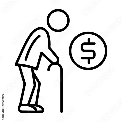 Pension vector icon 