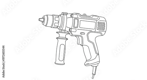 A hand holding a black metal handgun weapon isolated on white background as a steel tool for security and power