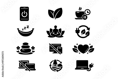 Digital generation icon calm depicting smartphone simple screen symbol break vector image