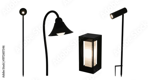 Modern outdoor lamp post designs.