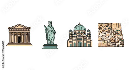 Historic Buildings And Statues Collection.