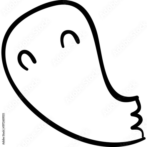 halloween sleeping ghost outline
