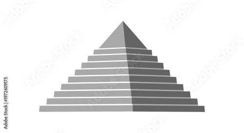 Pyramid Structure Geometric Shape.