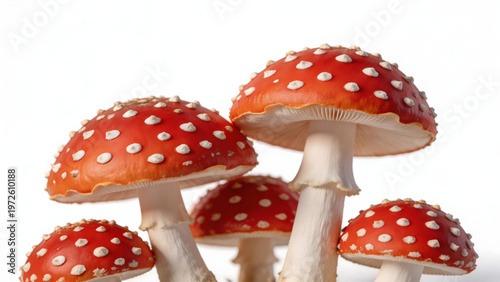 Red mushrooms with white spots