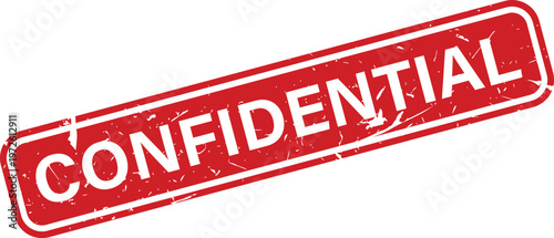 CONFIDENTIAL RUBBER STAMP WITH GRUNGE TEXURE