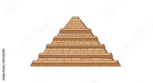 Pyramid Structure Made of Brown Bricks.